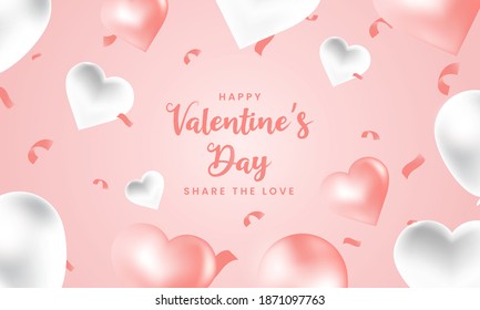Vector de diseño de fondo atractivo para el día de San Valentín