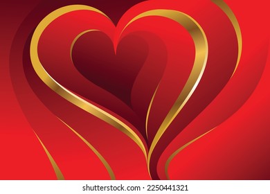 Valentine's Day background, 3d heart