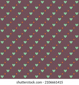 Valentinstag Hintergrund, Abstraktes nahtloses Muster mit Herzen. Template Grußkarte, Einladung und Werbebanner, Broschüre. Cute Valentinkarten. Faltpapier für die Gegenwart.