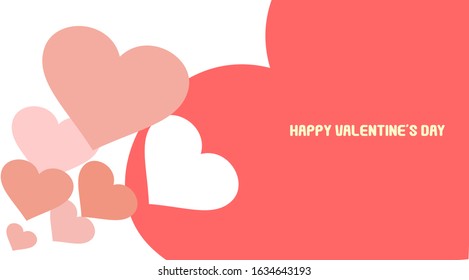 Valentine's day background with additional love ornaments. vector illustration