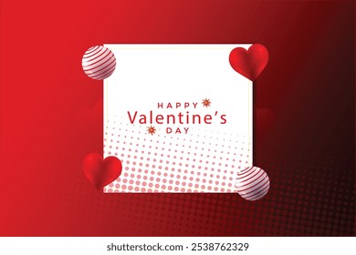 Valentine's day background with balls and hearts design