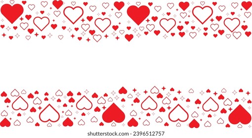  Valentines Day Background banner  border isolated vector illustration design