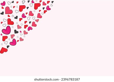 Valentines Day Background banner border isolated vector illustration design