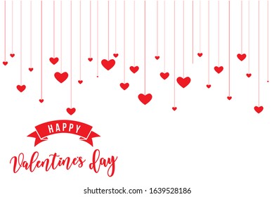 valentine's day background. valentine's day banner with heart shape. vector background.