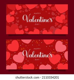Valentine's Day Background Banner Set
