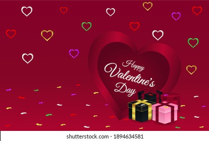 Valentine's day background banner template decoration vector design