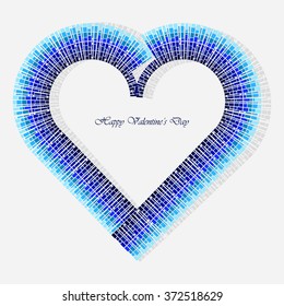 Valentine's day background. Beautiful blue heart.
