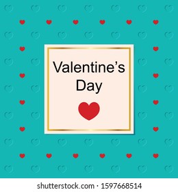 Valentines day background with Blue and Red Heart Shaped. Vector illustration.Wallpaper.flyers, invitation, posters, brochure, banners.