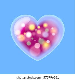 Valentines day background with blur Hearts. For flyers, invitation, posters, brochure, banners.