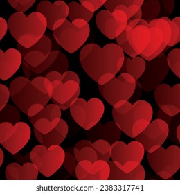 Valentine's Day background with bokeh hearts design