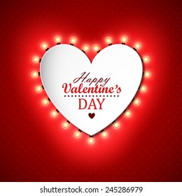 Valentines day background with bright lights