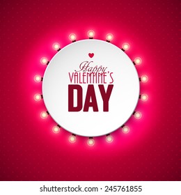 Valentines day background with bright lights