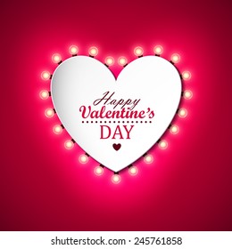 Valentines day background with bright lights