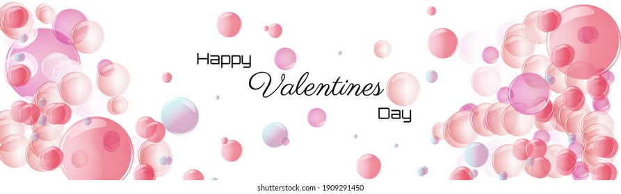 Valentines day background with bubbles colors.