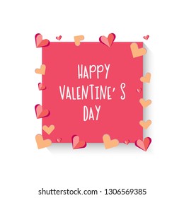 Valentine's Day background or card .Vector illustration.