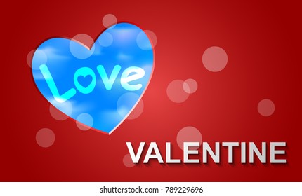 Valentines Day Background card, Vector illustration