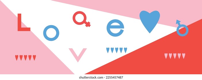 Valentine's Day background collection. Valentine's Day concept. Creative illustration for poster, web, landing, page, cover, ad, greeting, card, promotion. Eps 10