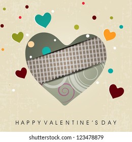Valentines Day background with colorful and decorated hearts. EPS 10.