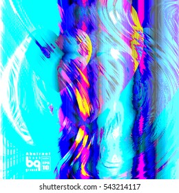 Valentines day background. Colorful gradient background heart. Vector illustration love, glitch. Print on textile.