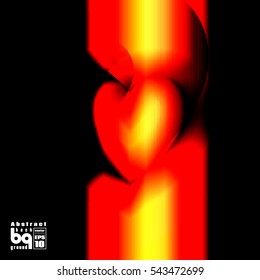Valentines day background. Colorful gradient background heart. Vector illustration love, glitch. Print on textile.