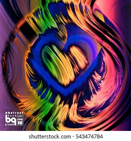 Valentines day background. Colorful gradient background heart. Vector illustration love, glitch. Print on textile.