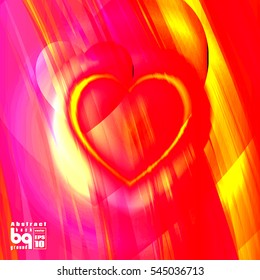 Valentines day background. Colorful gradient background heart. Vector illustration love, glitch. Print on textile.