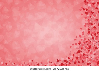 Valentine's day background with colorful hearts for greeting card and gift design