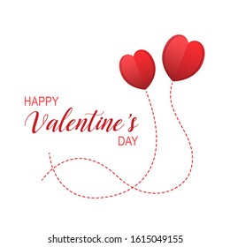 Valentines Day Background Composition Elegant Hearts