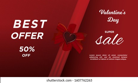 Valentine's Day Background concept design suitable for advertisement, banner, and gift card