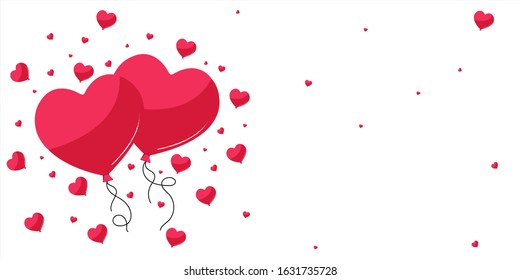 Valentine's Day background. Valentines day concept. Flat lay, top view, copy space