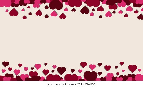 Valentine's Day Background with Copy Space, a Bunch of Heart and Love. Editable Vector. Simple Clean Modern Design. Suitable for Content with the Theme