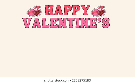 fondo del día de San Valentín con espacio de copia, icono del corazón.
vista superior
adecuado para colocar en contenido con ese tema.