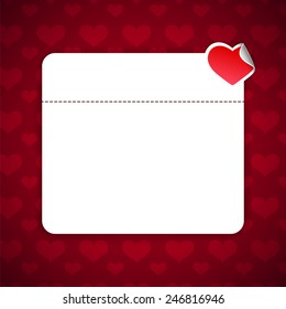 Valentines Day Background With Copy Space. Editable pattern in swatches.
