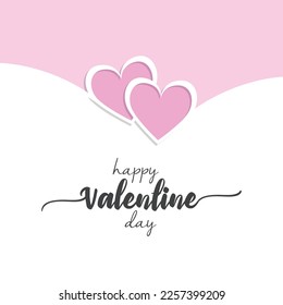 Diseño creativo de fondo de San Valentín. Corazones por el día de San Valentín para tarjetas de felicitación. Ilustración vectorial.