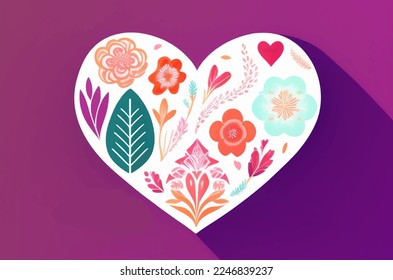 Valentine's Day background. Cute love sale poster or greeting card.