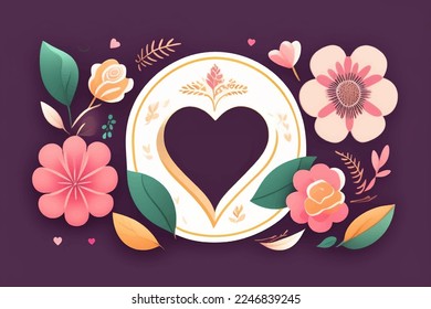 Valentine's Day background. Cute love sale poster or greeting card.