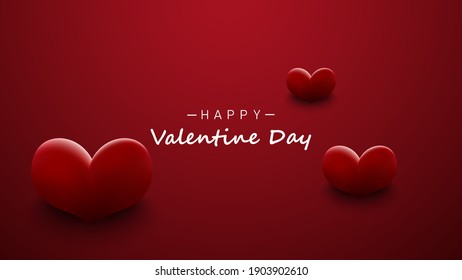 Valentine's day background design. 3d love icon design. Eps10 vector