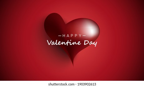 Valentine's day background design. 3d love icon design. Eps10 vector