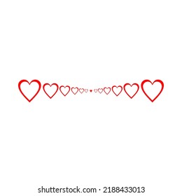 Valentines Day background design with heart stickers scattered.Set of vector hearts. Vector illustration. Realistic heart, isolated. Red heart icons set vector. set of heart for short to big .