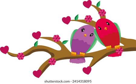 Valentines Day Background Design with Heart Stickers Scattered