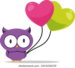 Valentines Day Background Design with Heart Stickers Scattered