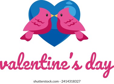 Valentines Day Background Design with Heart Stickers Scattered