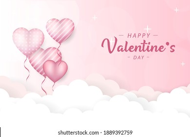 valentine's day background design. love, sweet, pink and 14 february