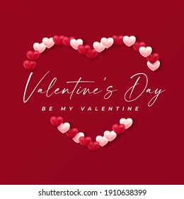 Valentines Day Background design with realistic style . vector illustration