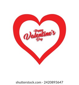 valentine's day background design with red heart. pink heart design. banner design for valentine's day. horizontal valentines day greeting design. Valentine's day concept background. Vector file.