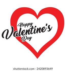 valentine's day background design with red heart. pink heart design. banner design for valentine's day. horizontal valentines day greeting design. Valentine's day concept background. Vector file.