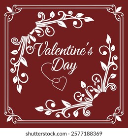 Valentines day Background design, red vector Abstract background design