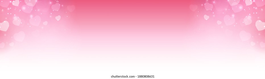 Valentine's Day Background Design. Template  for advertising, web, social media and fashion ads.  Horizontal poster, flyer, greeting card, header for website  Vector Illustration