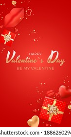 Diseño de fondo del Día de San Valentín. Plantilla para publicidad, web, medios sociales y anuncios de moda.  Cartel, volante, tarjeta de saludo, cabecera del sitio web Ilustración vectorial