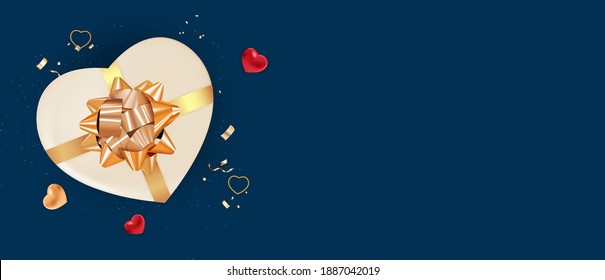Valentine's Day Background Design. Template  for advertising, web, social media and fashion ads.  Poster, flyer, greeting card, header for website  Vector Illustration